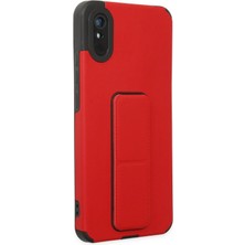 Xiaomi Redmi 9A Kılıf Mega Standlı Silikon - Kırmızı - CPTD3848-9049
