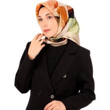 Soft Bej Armoni Desen Sura Ipek Eşarp