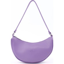 SHAKA Lila SHK26 Tek Bölmeli Suni Deri El ve Omuz Çantası U:12 E:26 G:6 cm