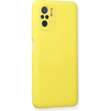Xiaomi Redmi Note 10 Kılıf Nano Içi Kadife Silikon - Sarı - CPTD6291-4578