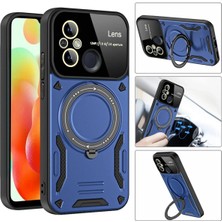 Xiaomi Redmi 12C Kılıf Joy Lens Standlı Kapak - Lacivert - CPTD1609-6038