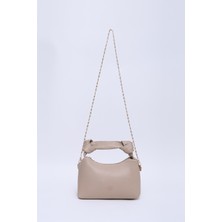 SHAKA Vizon SHK24 Orjinal Soft Deri Düğüm Detaylı Zincir Askılı El ve Omuz Çantası U:14 E:22 G:8 cm