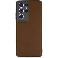 Samsung Galaxy S21 Ultra Kılıf Loop Deri Silikon - Kahverengi - CPTD5562-4785