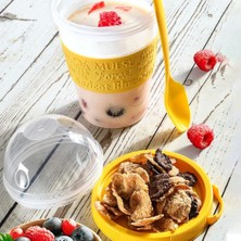 Take&apos;n Go Kapaklı Kaşıklı Pratik Taşınabilir Meyveli Yoğurt Kabı (4767) - KRM7282-5727