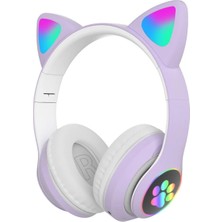 Ally 23M Kedi Kulak Kulaküstü Bluetooth 5.0 Kablosuz Kulaklık LED IŞIKLI-(5775 - KRM2366-1739