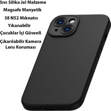 Baseus Liquid Silica Gel iPhone 14 Plus 6.7 Magsafe Silikon Kılıf + Tempered Ekran - KRM2962-3361