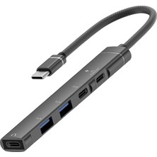 Karma Gift Ally HB01 5ın1 Type C Dönüştürücü  Adaptör Hub ÇOKLAYICI-(5775) - KRM5571-1647