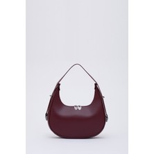 Bordo Shk110 Özel Ayarlanabilir Askılı Fermuarlı El, Kol Ve Omuz Çantası U:17 E:27 G:7 Cm
