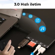 Karma Gift Ally NK-1048HD 6in1 USB + Type-C + Lightning + Sd-Tf Kart Okuyucu Çevirici Adaptör - KRM1097-3625