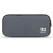 Nintendo Switch 2 Için Slim Case - Koyu Gri, Resmi Lisanslı, Koruyucu Kılıf, 10 Yazılım Kartı Için Yer, Dolgulu Ekran Koruyucu, Entegre Ayak