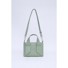 Mint Yeşil SHK60 Suni Deri, Tek Bölmeli, Fermuarlı, Ayarlanabilir Askılı, El, Kol Ve Omuz Çantası