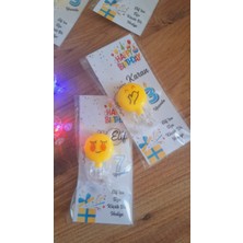 Sevgiliatolyemm Sevgiliatolyemm  mutluluk getirmesi dileğiyle Işıklı Emoji Anahtarlık 10 Adet Doğum Günü Hediyelikleri, Bayram hediyesi, Karne Hediyelikleri, Babyshower
