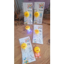 Sevgiliatolyemm Sevgiliatolyemm  mutluluk getirmesi dileğiyle Işıklı Emoji Anahtarlık 10 Adet Doğum Günü Hediyelikleri, Bayram hediyesi, Karne Hediyelikleri, Babyshower