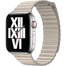 Watch 44MM Uyumlu Krd-09 Deri Lop Kordon Cppl - Gold