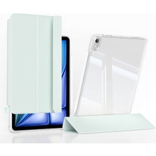 ​apple iPad Air 13 2024 Kılıf Magnetik Ayrılabilen Airbagli Uyumlu Cppl Sliding Tablet Kılıfı-Açık Yeşil