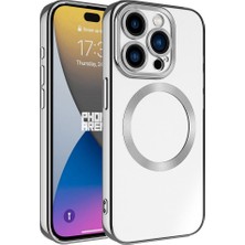 Cep Plus Apple iPhone 15 Pro Max Kılıf Magsafe Wireless Şarj Özellikli Cppl Setro Silikon-Koyu Gri