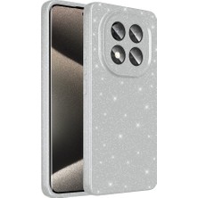 Redmi Note 14 Pro Plus Kılıf Kamera Korumalı Simli Lüks Cppl Koton Kapak - Gümüş