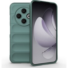Cep Plus Tecno Spark 30C 4g Kılıf Esnek Tpu Oyuklu Arka Yüzey Tasarımlı Cppl Etnik Silikon Kapak - Koyu Yeşil