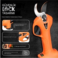 İyisi Yok 24V Budama Makası Bataryalı Akü Dal Kesici 2 Adet Yedek Lityum Pil ile 2000MAH 25MM Genişlik