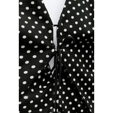 Allbucks Zara, Keten Karışımlı Pauntiye Desenli Midi Elbise ABZRA1088