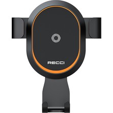 Recci RHO-C26 Araç Içi Telefon Tutucu 360 Dönebilen Havalandırma Tasarımlı Siyah