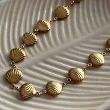 Gold Istiridye Kolye