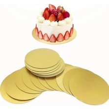 Pasta Altı Yuvarlak Gold 20CM Kalın Karton - 5 Adet