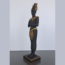 Horus’un Gücü – Antik Mısır Temalı Dekoratif Heykel Biblo (32 x 8 Cm)