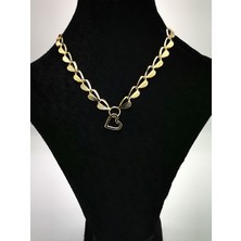 Altın Sarısı Zincir Figürlü Lüks Kararmaz Kolye