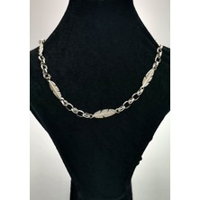 Gümüş Renk Zincirli Figürlü Lüks Kararmaz Kolye