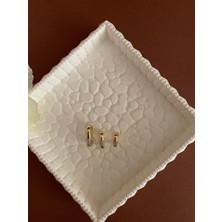 Luce Gold Taşlı Set Küpe