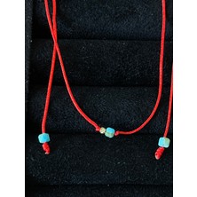 Aida Jewelss 14 Ayar Altın Kolye Firuze Taşlı Altın Şans Kolyesi