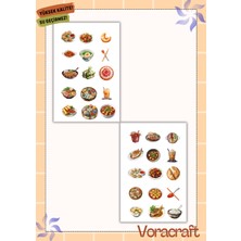 4'lü Asya Yemekleri Sticker Set Ajanda Bullet Journal Set A028