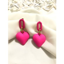 Pembe Kalp Küpe