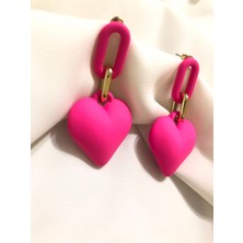 Pembe Kalp Küpe
