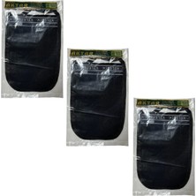 Derya Eren  İpek Kese Siyah %70 Floş (El Geçmeli) 300 Gsm (17 * 25 cm ),3 Adet,