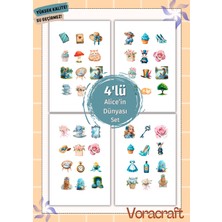 4'lü Alice'in Dünyası Ajanda Bullet Journal Set A052