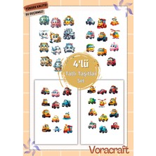 4'lü Tatlı Taşıt Ajanda Bullet Journal Set A054