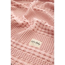 Caline Baby Waffle Pamuklu Pike 100*90CM - Pudra