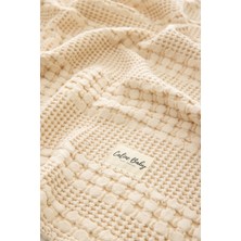Caline Baby Waffle Pamuklu Pike 100*90CM - Krem