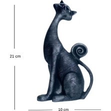 Asil Duruş – 2’li Modern Kedi Biblo Seti (21 x 10 Cm)
