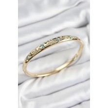 Pirinç Zirkon Taşlı Kelebek Model Gold Renk Kadın Kelepçe