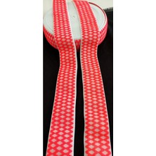 Altay Aksesuar Neon Turuncu Çapraz Desen Lastik Şerit