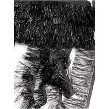 Altay Aksesuar Siyah Parlak Janjanlı Püskül Saçak