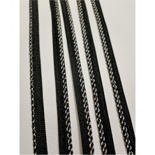 Altay Aksesuar Siyah Renkli Kenar Biye Şerit ( 1 cm )