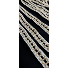 Altay Aksesuar Beyaz Kahve Ara Hasır Örme Şerit