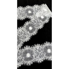 Altay Aksesuar Beyaz Sakallı Dantel Yuvarlak Desen ( 3 mt )