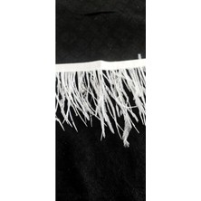Altay Aksesuar Deve Kuşu Tüyü Şerit Beyaz ( 9 cm )