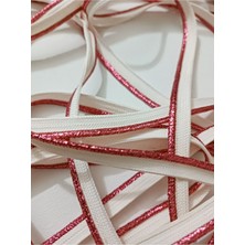 Altay Aksesuar Beyaz Kenar Simli Biye Şerit ( 1 cm )