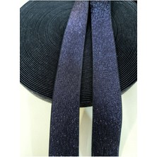 Altay Aksesuar Koyu Lacivert Simli Lastik Şerit